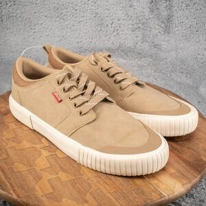 Men's Levi Strauss Sneaker Brown/Tan with White Sole Size 9.5 Faux Leather NEW